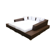 Móveis Jardim Rattan Sofa cama